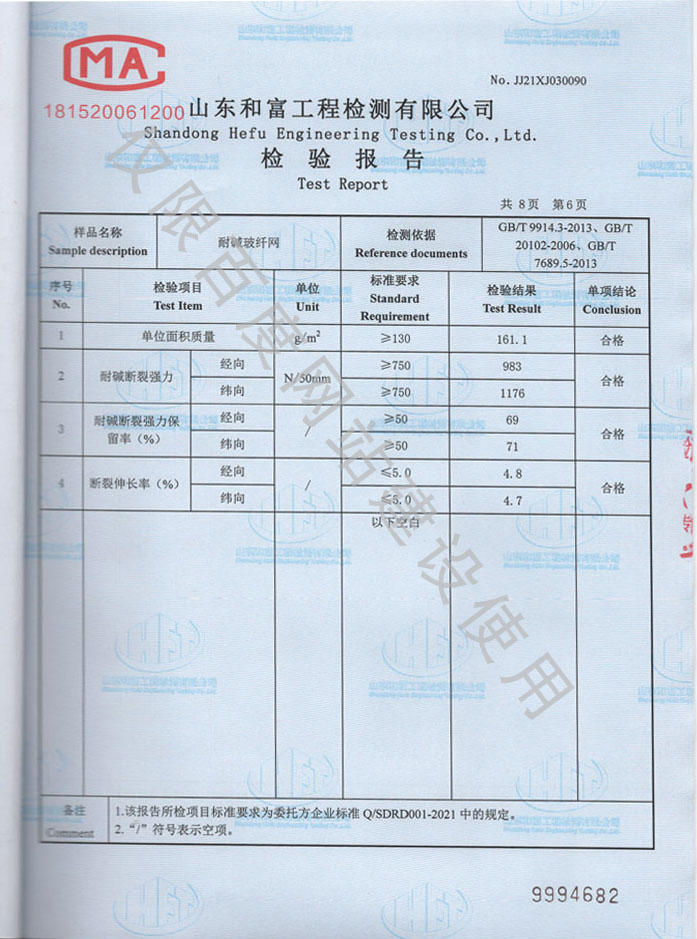 產(chǎn)品檢驗(yàn)報(bào)告第6頁